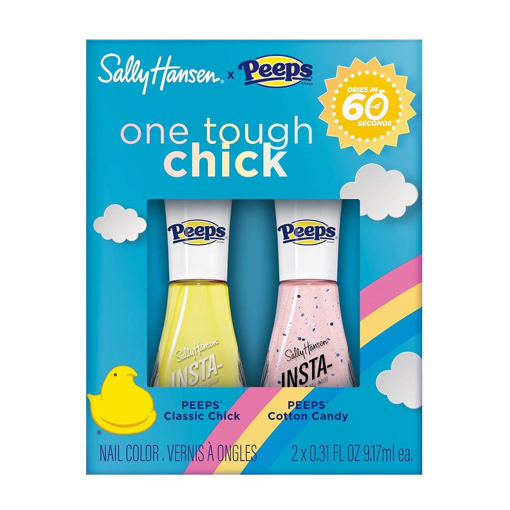imageSally Hansen InstaDri x PEEPS Nail Polish Collection  PEEPS One Tough Chick Duo Pack 031 fl oz062 Fl Oz Pack of 1