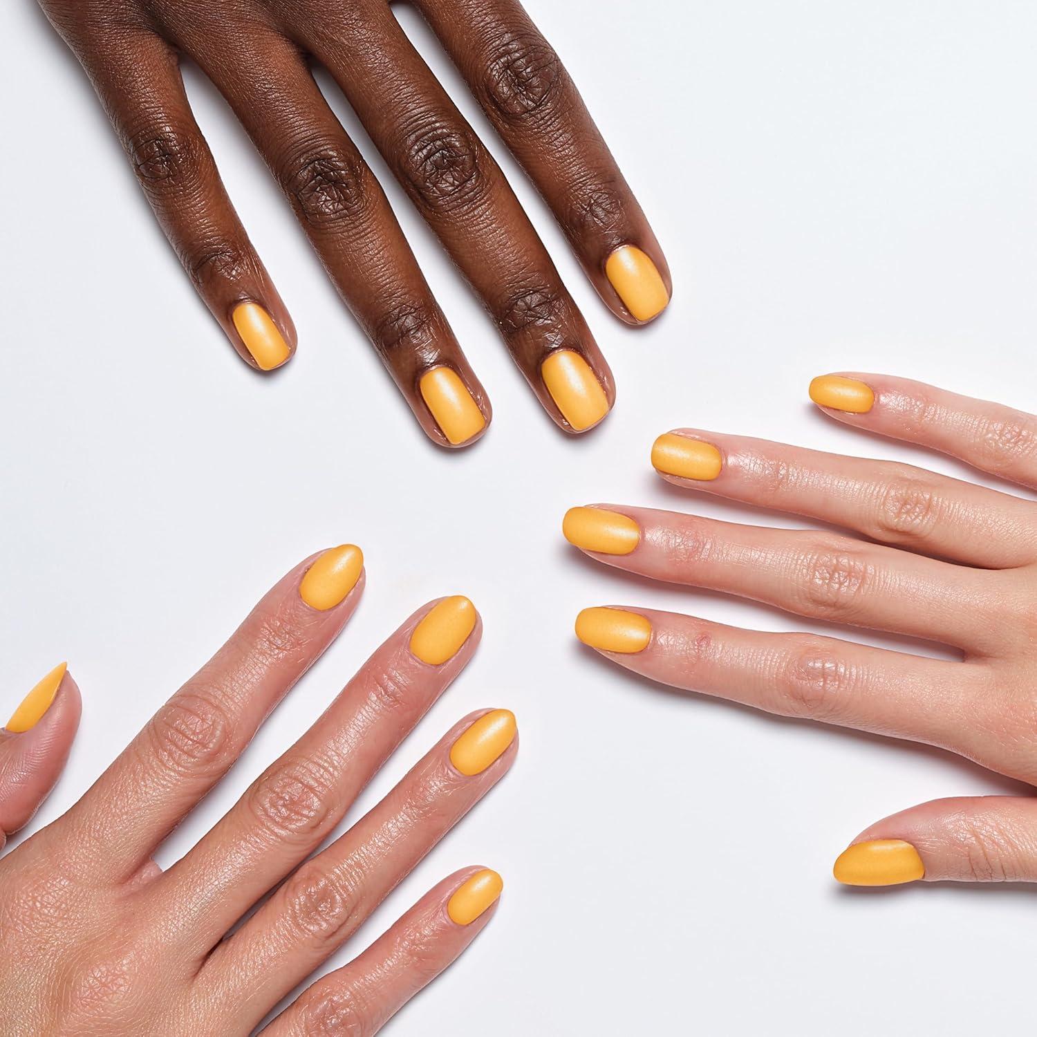 imageSally Hansen InstaDri Flower Powder On Your Marigold Nail Polish Dries in 60 Seconds One Coat SatinMatte Finish
