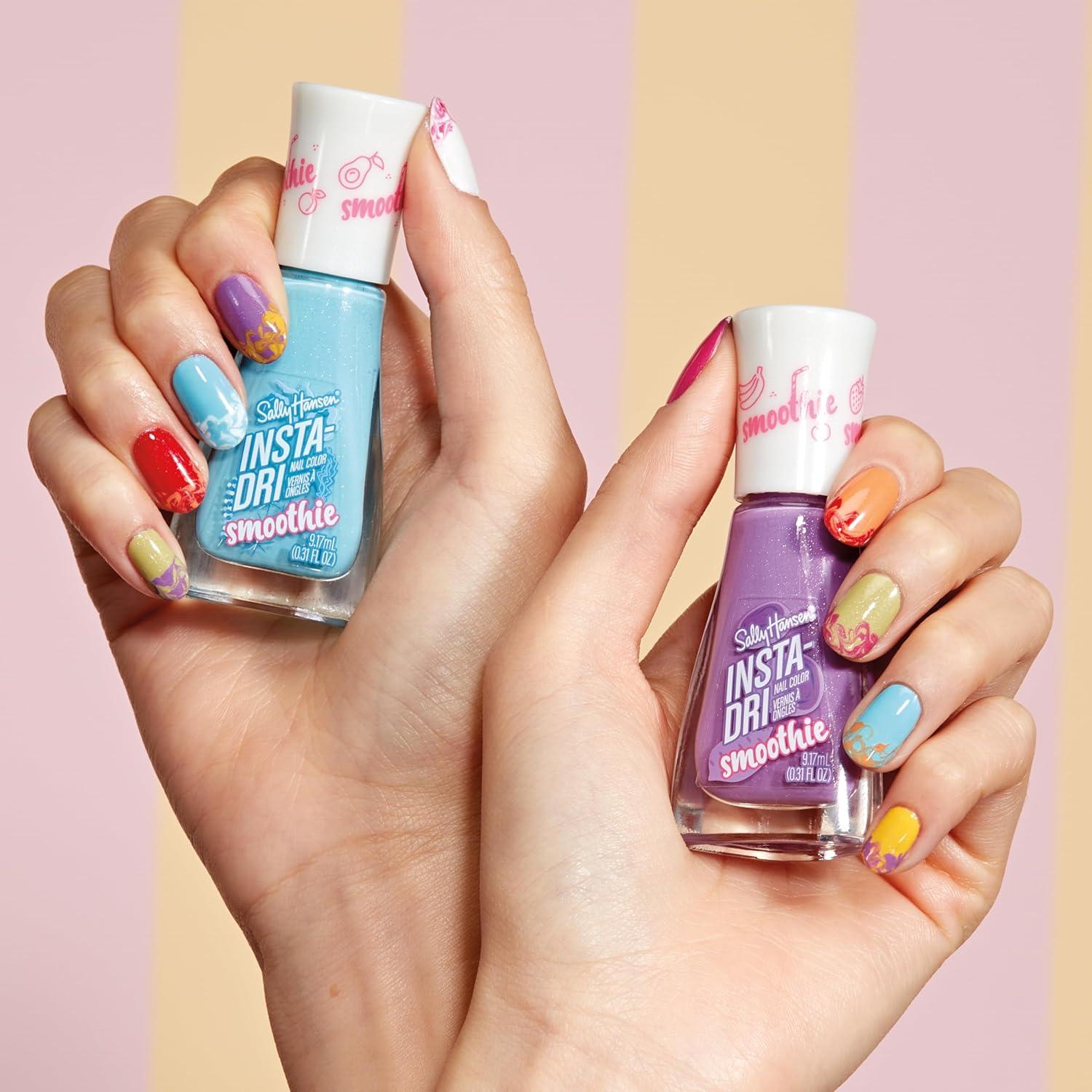 imageSally Hansen InstaDri the Smoothie Shop Collection Dragon Fruit Crush Nail Polish SatinMatte Finish QuickDry Nail Polish OneCoat Application 031oz