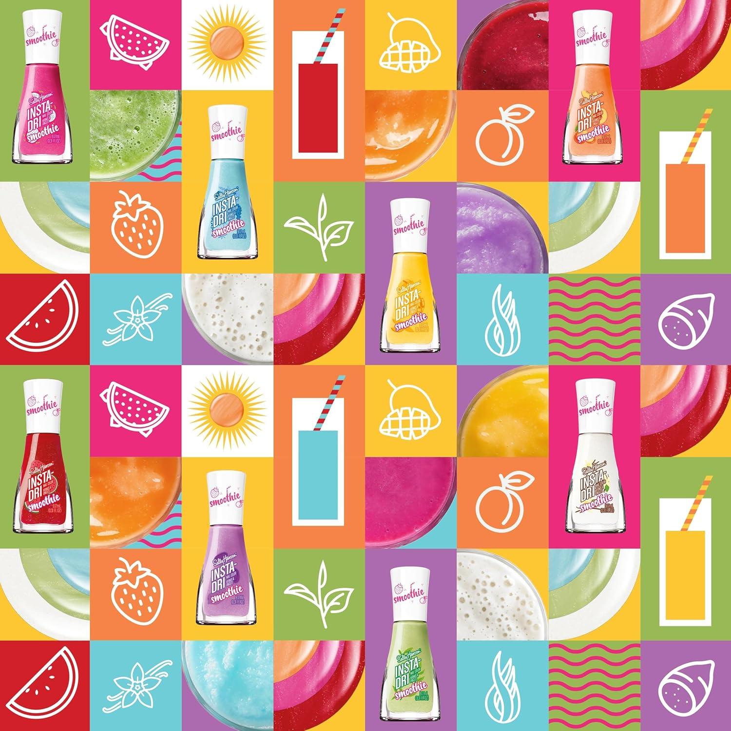 imageSally Hansen InstaDri the Smoothie Shop Collection Ubelicious Nail Polish SatinMatte Finish QuickDry Nail Polish OneCoat Application 031oz