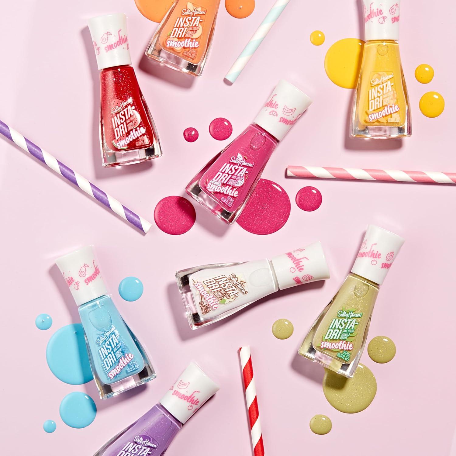 imageSally Hansen InstaDri the Smoothie Shop Collection Ubelicious Nail Polish SatinMatte Finish QuickDry Nail Polish OneCoat Application 031oz