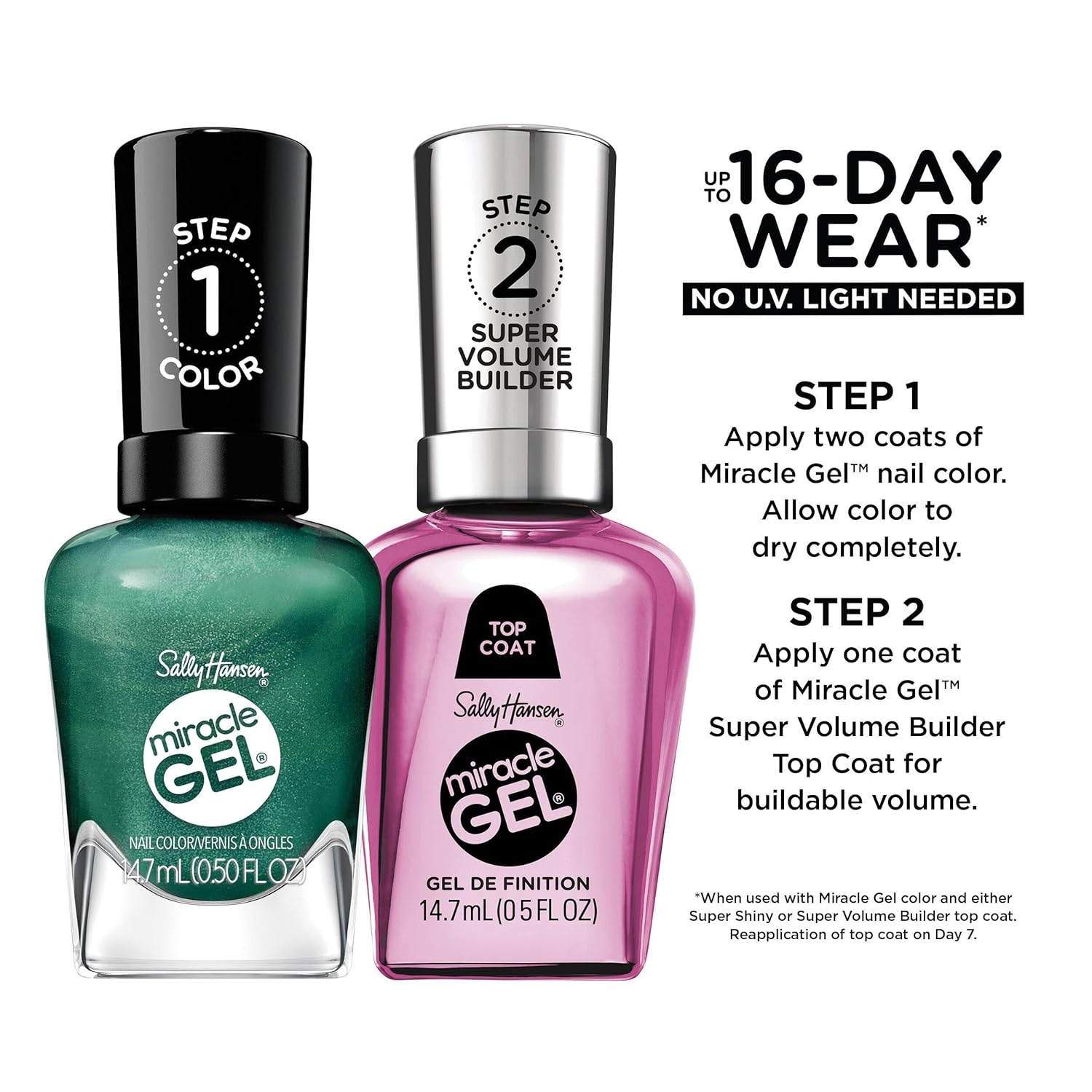 image:imageSally Hansen Miracle Gel Supercharged Glam Rocket Fuel LongLasting Nail Polish With Beautiful Colors Shiny Manicure 052oz