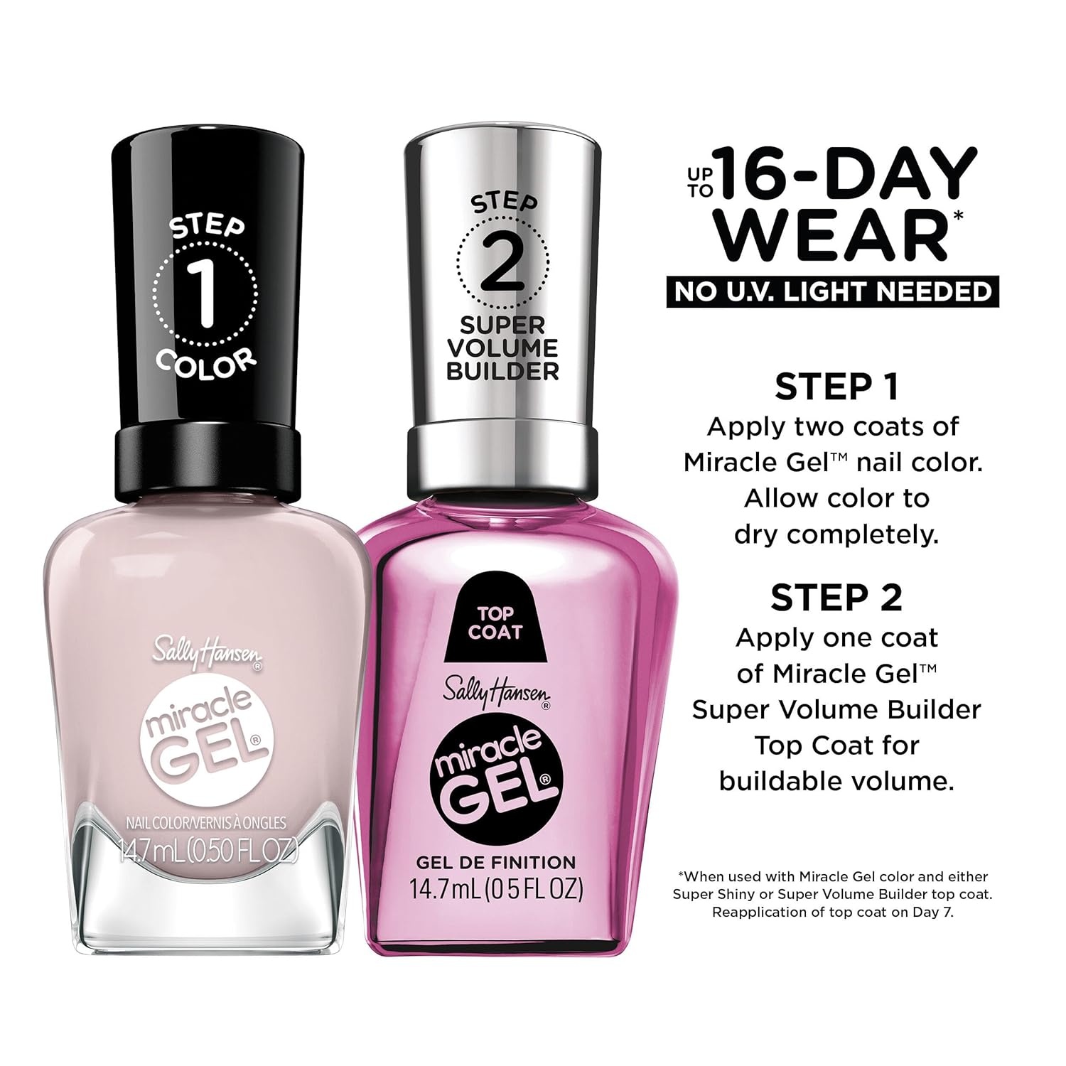 image:imageSally Hansen Miracle Gel Supercharged Glam Show StopPearl LongLasting Nail Polish With Beautiful Colors Shiny Manicure 052oz