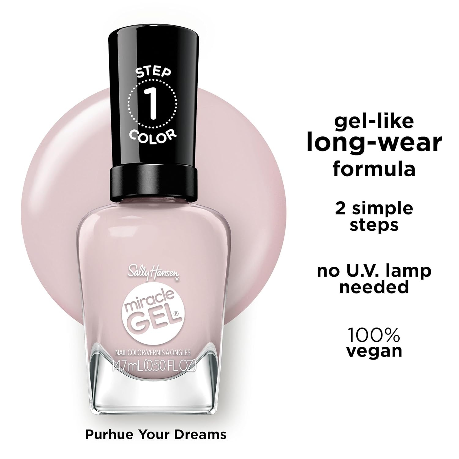 image:imageSally Hansen Miracle Gel Supercharged Glam Show StopPearl LongLasting Nail Polish With Beautiful Colors Shiny Manicure 052oz