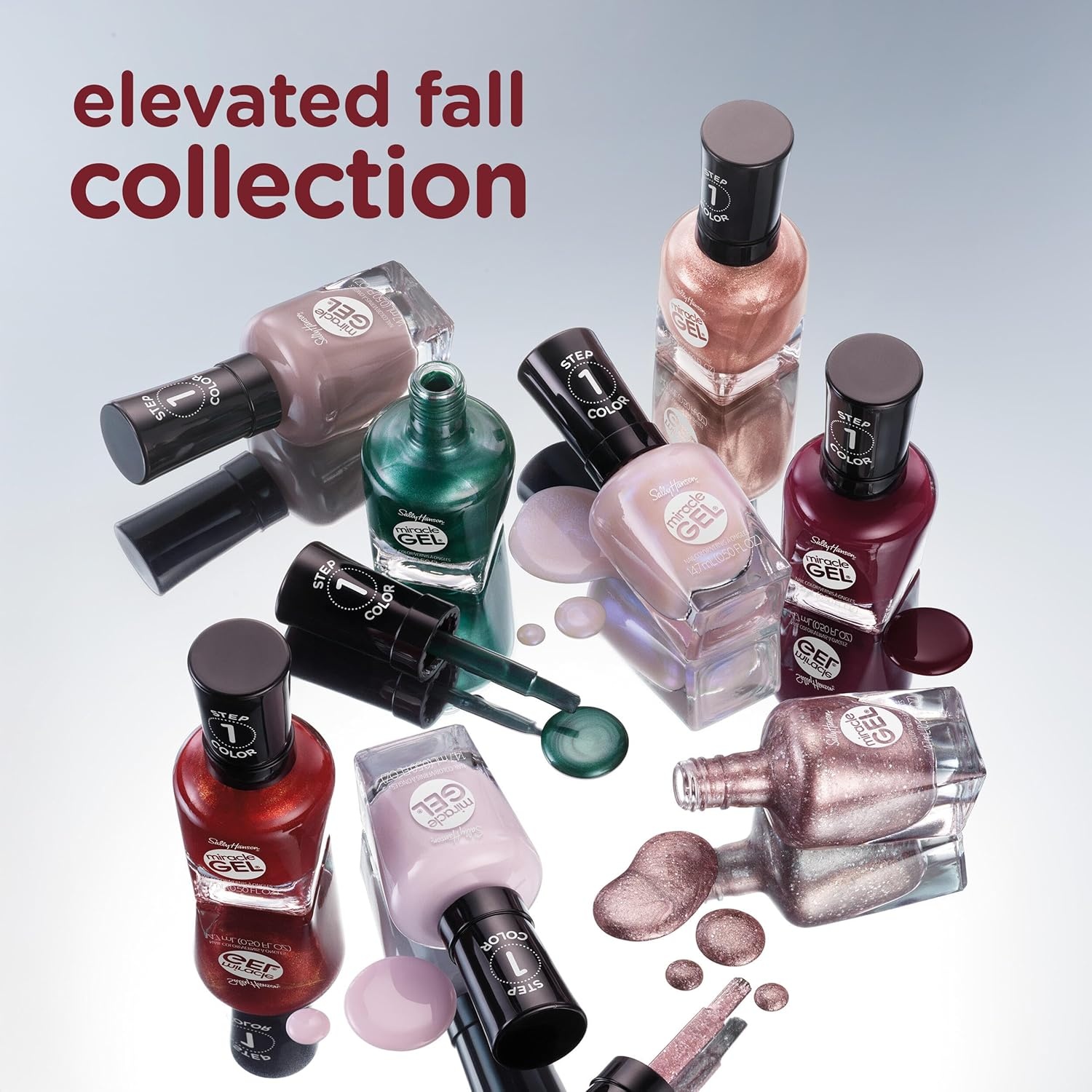 image:imageSally Hansen Miracle Gel Supercharged Glam Steel the Scene LongLasting Nail Polish With Beautiful Colors Shiny Manicure 052oz