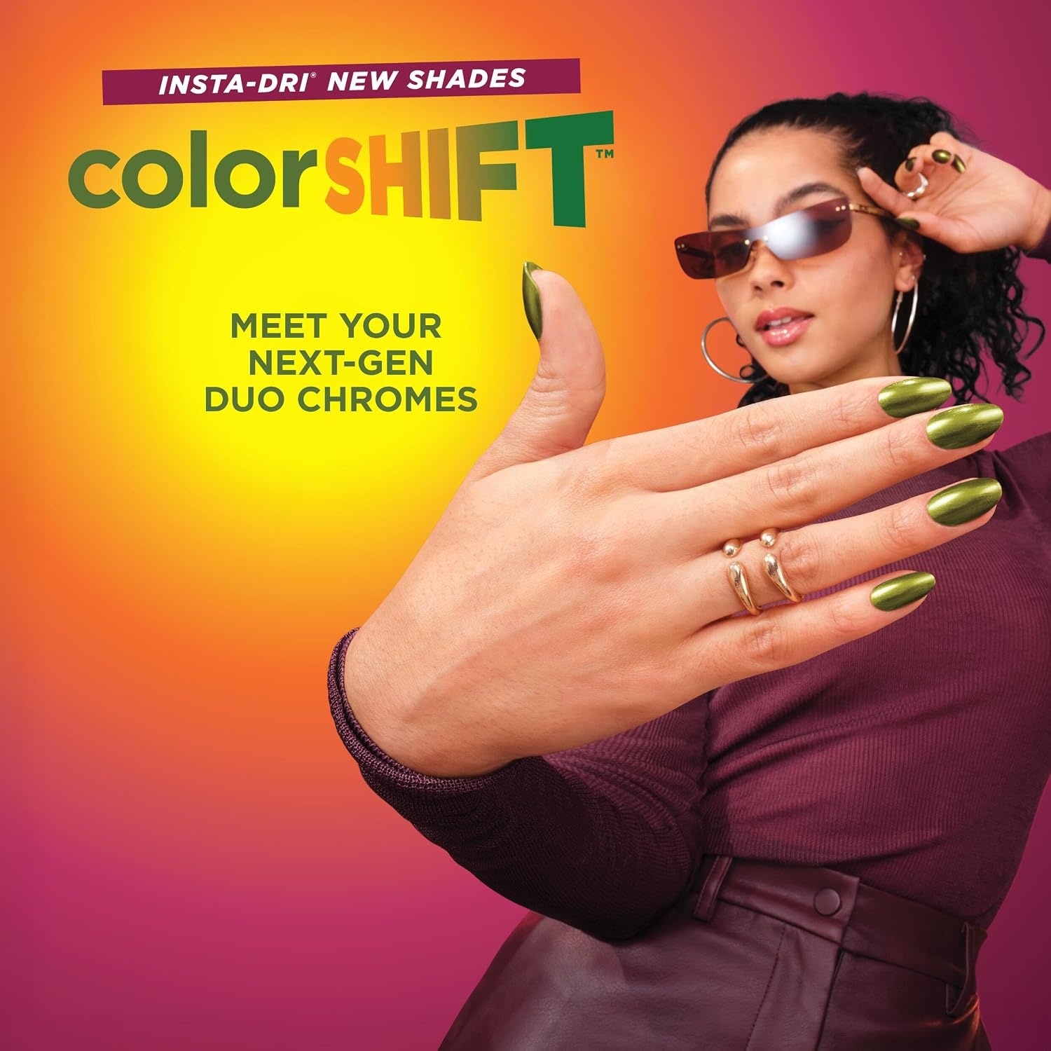 image:imageSally Hansen InstaDri Nail Polish Quick Dry Long Lasting StreakFree Shine Shiny 333 Peachy Breeze Pink Nail Color150 Hot Chromatity