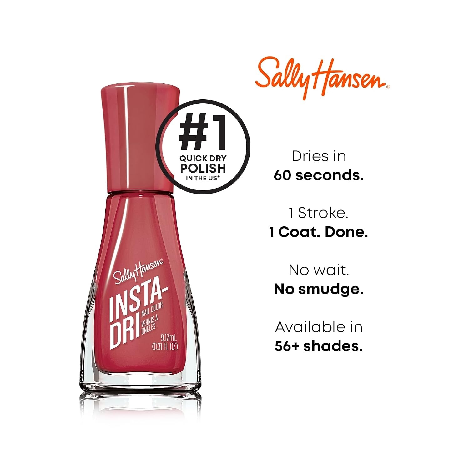 image:imageSally Hansen InstaDri Nail Polish Quick Dry Long Lasting StreakFree Shine Shiny 333 Peachy Breeze Pink Nail Color209 Alternate Realitea