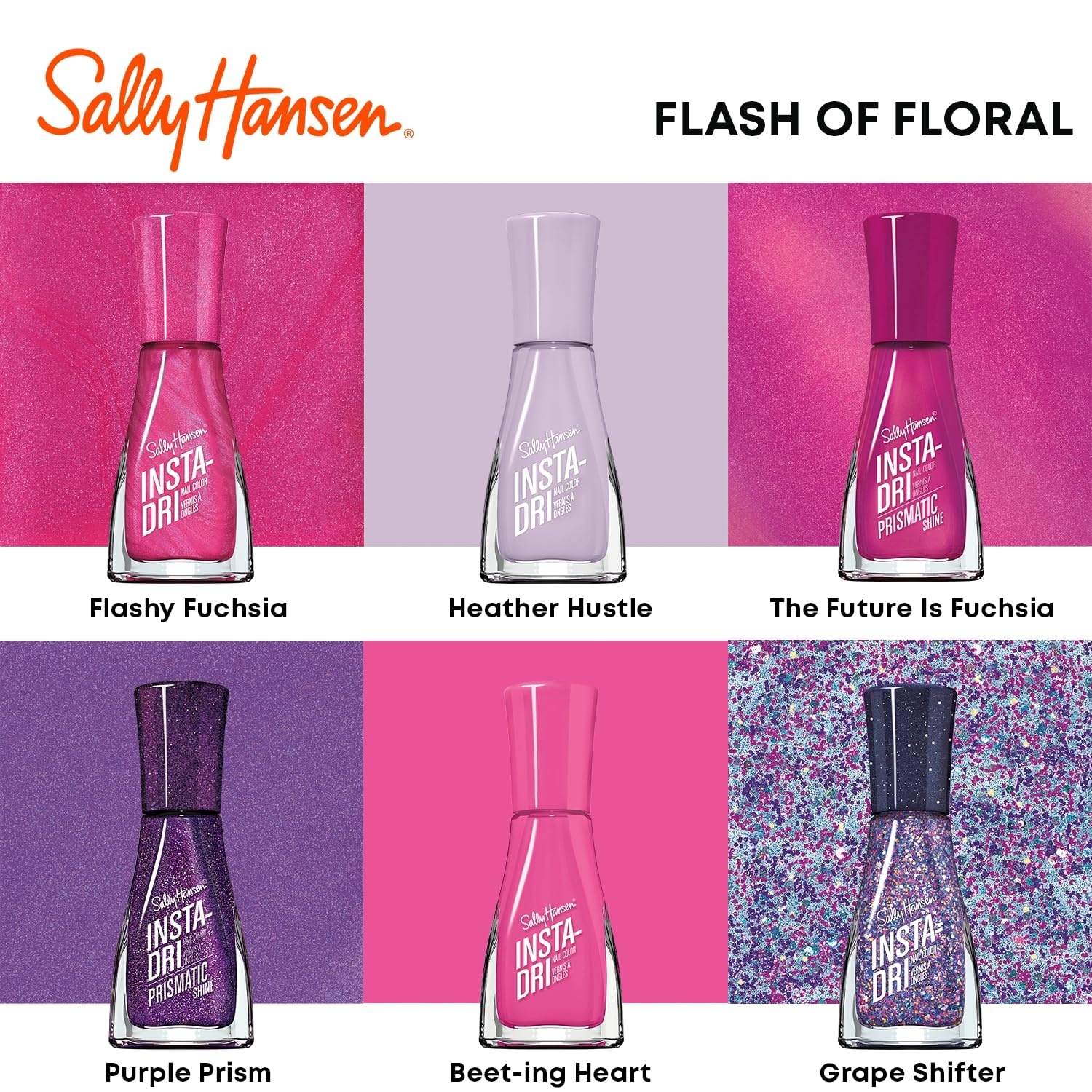 image:imageSally Hansen InstaDri Nail Polish Quick Dry Long Lasting StreakFree Shine Shiny 333 Peachy Breeze Pink Nail Color281 Beeting Heart
