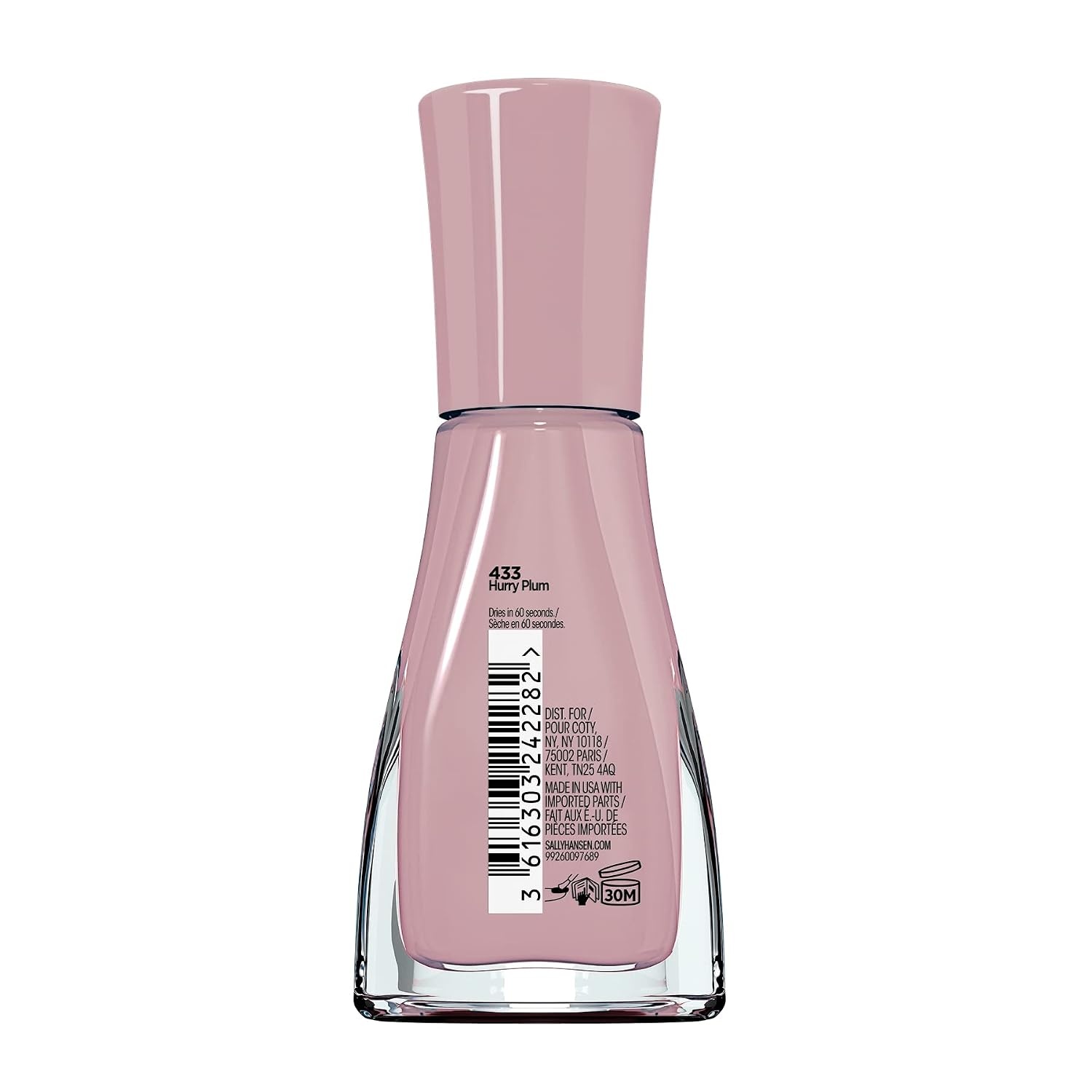 image:imageSally Hansen InstaDri Nail Polish Quick Dry Long Lasting StreakFree Shine Shiny 333 Peachy Breeze Pink Nail Color433 Hurry Plum