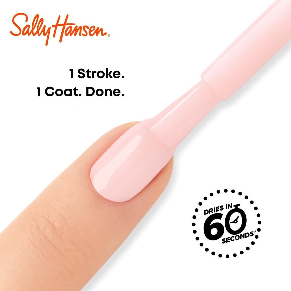 image:imageSally Hansen InstaDri Nail Polish Quick Dry Long Lasting StreakFree Shine Shiny 333 Peachy Breeze Pink Nail Color433 Hurry Plum