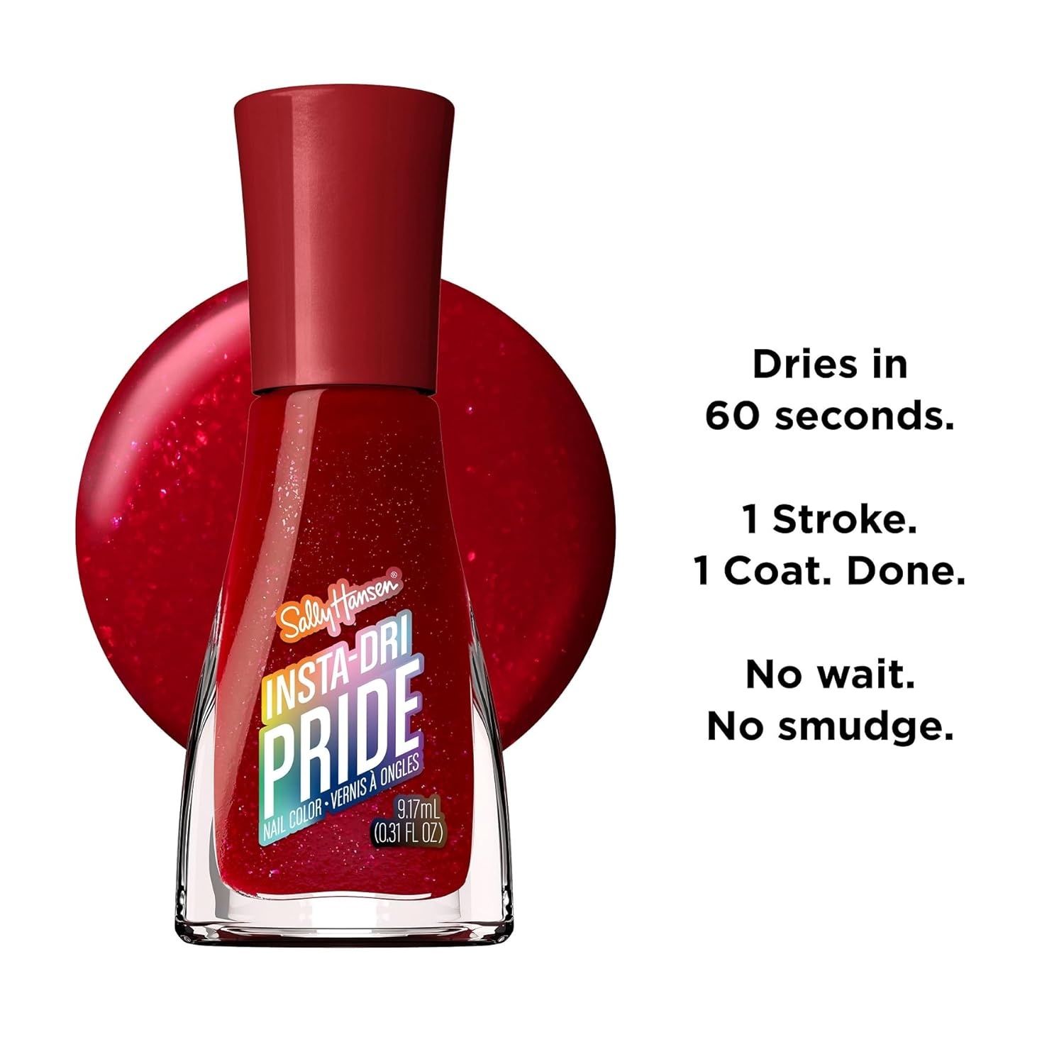 image:imageSally Hansen InstaDri Nail Polish Quick Dry Long Lasting StreakFree Shine Shiny 333 Peachy Breeze Pink Nail Color769 TotALLY Red