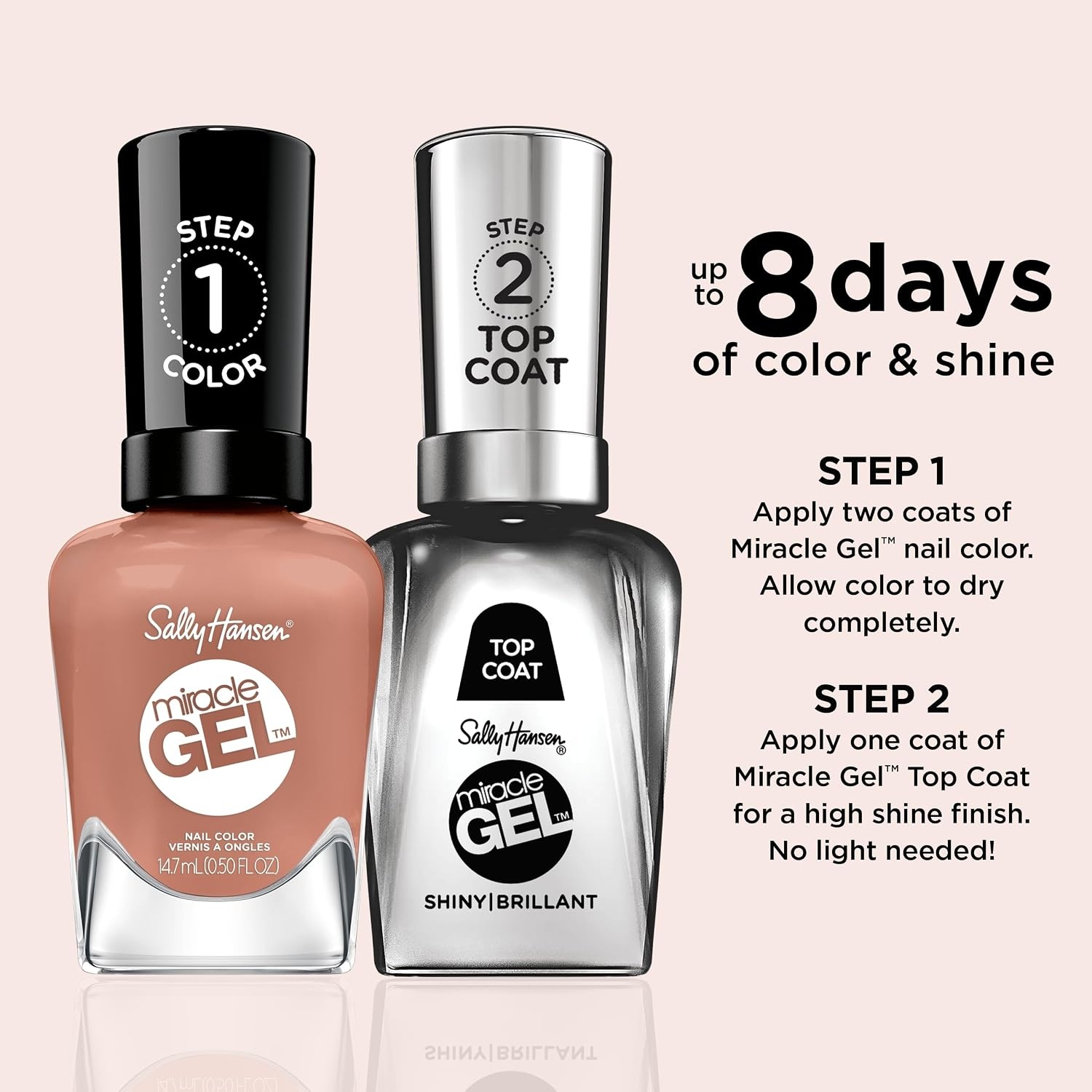image:imageSally Hansen Miracle Gel Nail Polish Shade Slater Girl 809 05 Fl Oz Pack of 2190 Road Less Traveled