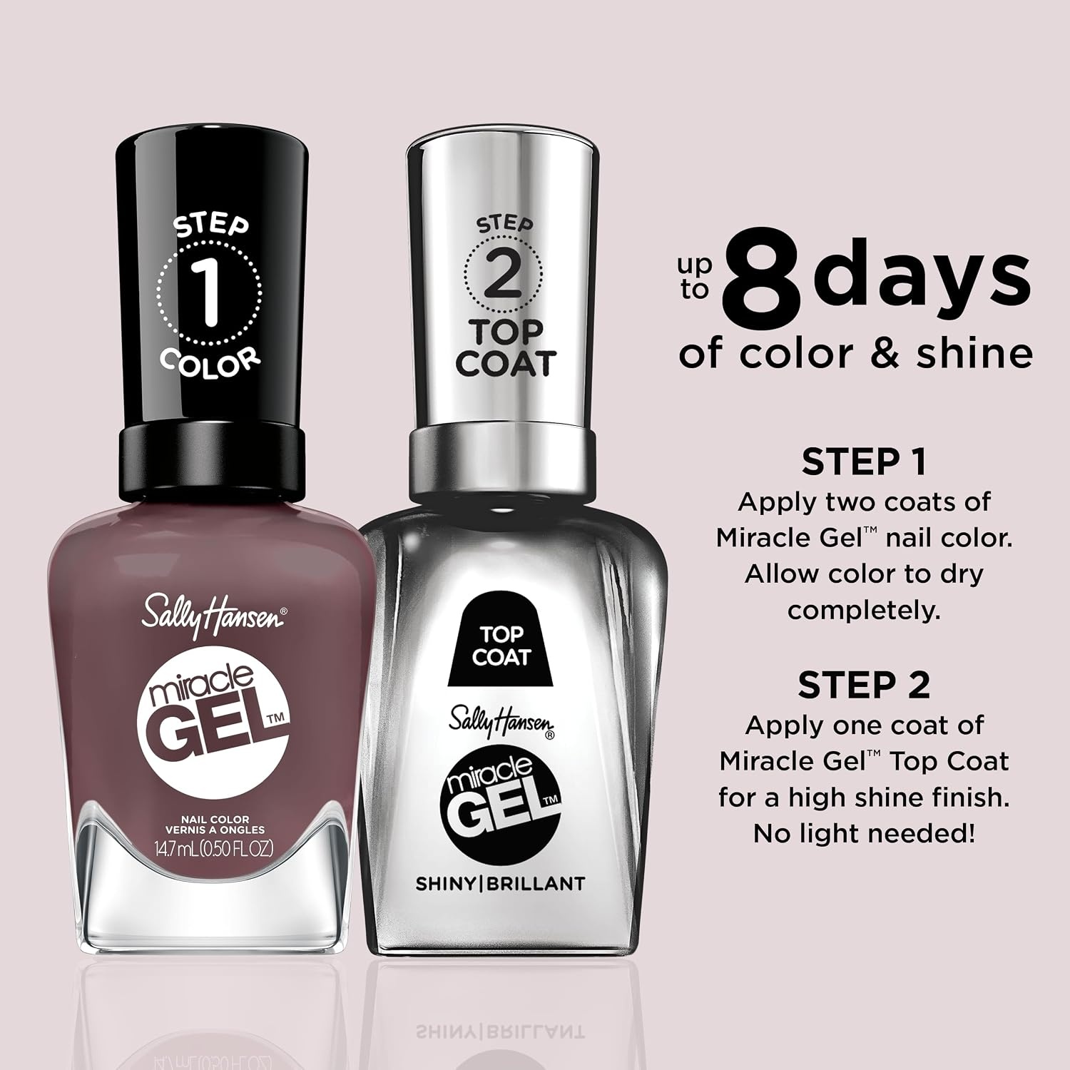 image:imageSally Hansen Miracle Gel Nail Polish Shade Slater Girl 809 05 Fl Oz Pack of 2202 Saddle Up