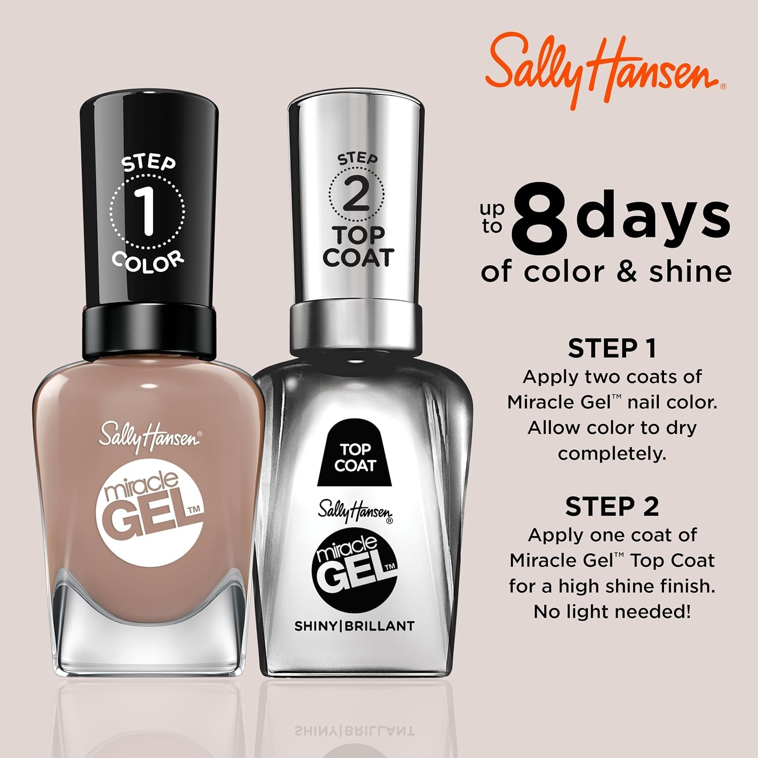 image:imageSally Hansen Miracle Gel Nail Polish Shade Slater Girl 809 05 Fl Oz Pack of 2212 Mocha Me Crazy