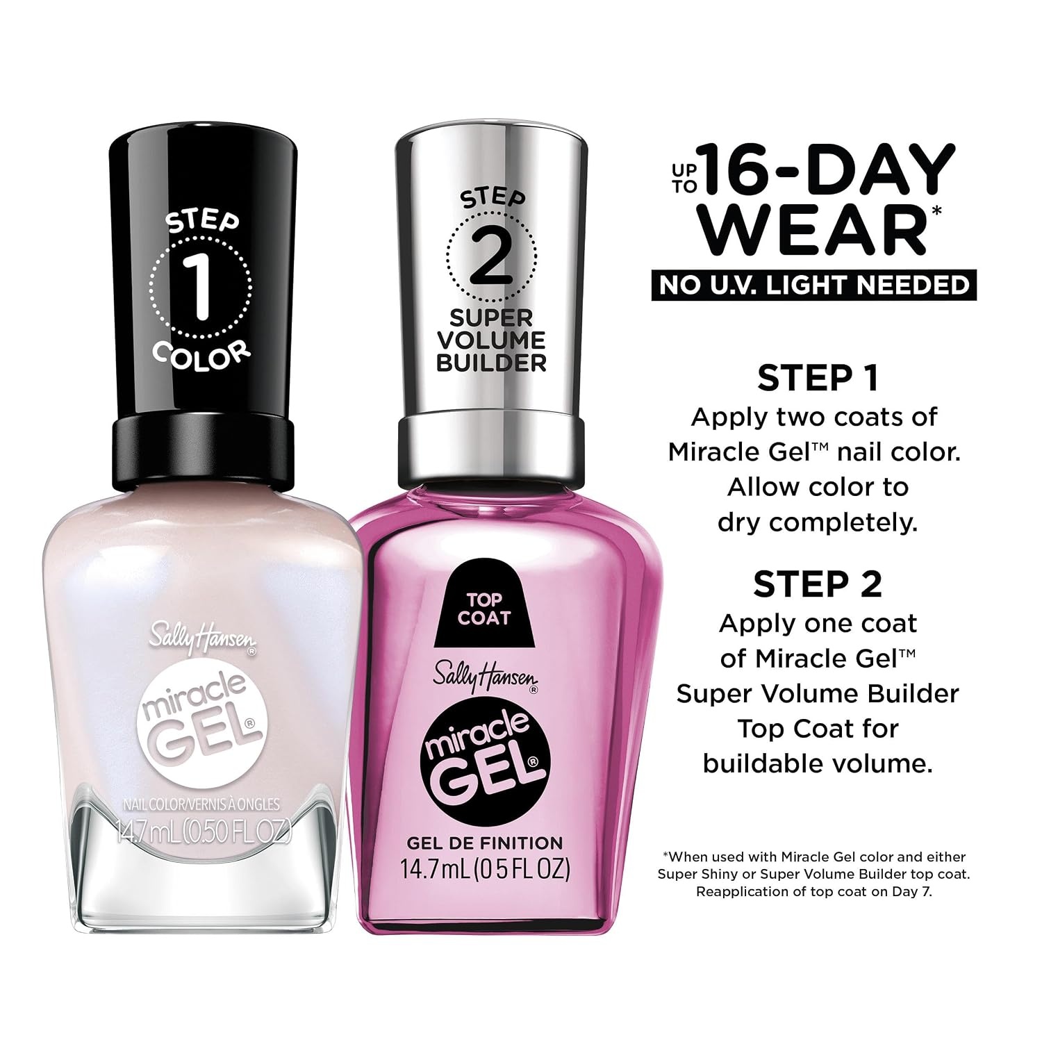 image:imageSally Hansen Miracle Gel Nail Polish Shade Slater Girl 809 05 Fl Oz Pack of 2231 Chics in Charge