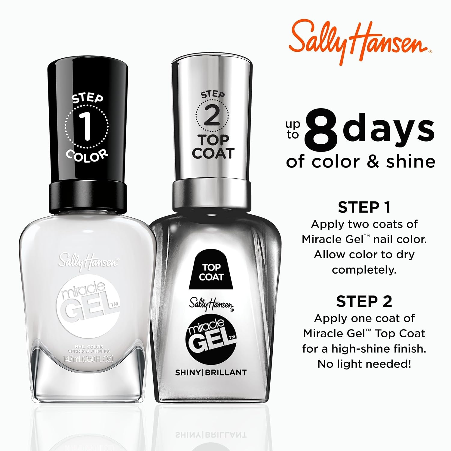image:imageSally Hansen Miracle Gel Nail Polish Shade Slater Girl 809 05 Fl Oz Pack of 2630 Cuddle Puddle