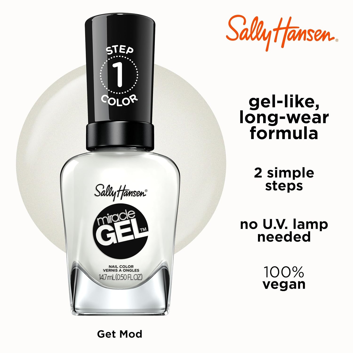 image:imageSally Hansen Miracle Gel Nail Polish Shade Slater Girl 809 05 Fl Oz Pack of 2789450 Get Mod