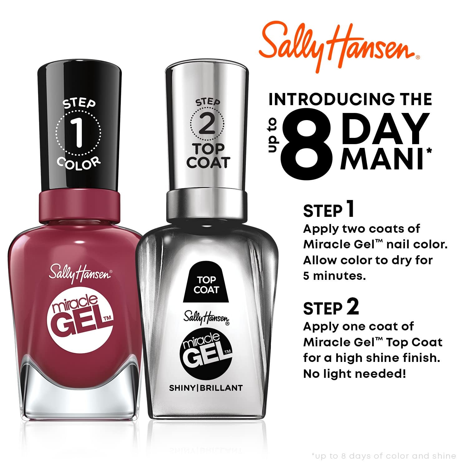 image:imageSally Hansen Miracle Gel Nail Polish Shade Slater Girl 809 05 Fl Oz Pack of 2789450 Get Mod