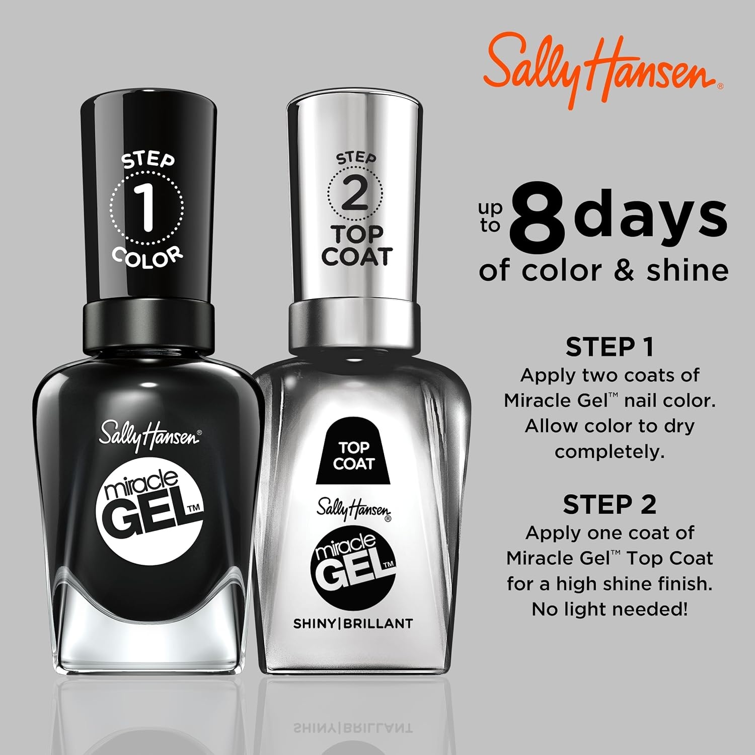 image:imageSally Hansen Miracle Gel Nail Polish Shade Slater Girl 809 05 Fl Oz Pack of 2849 Onyxpected