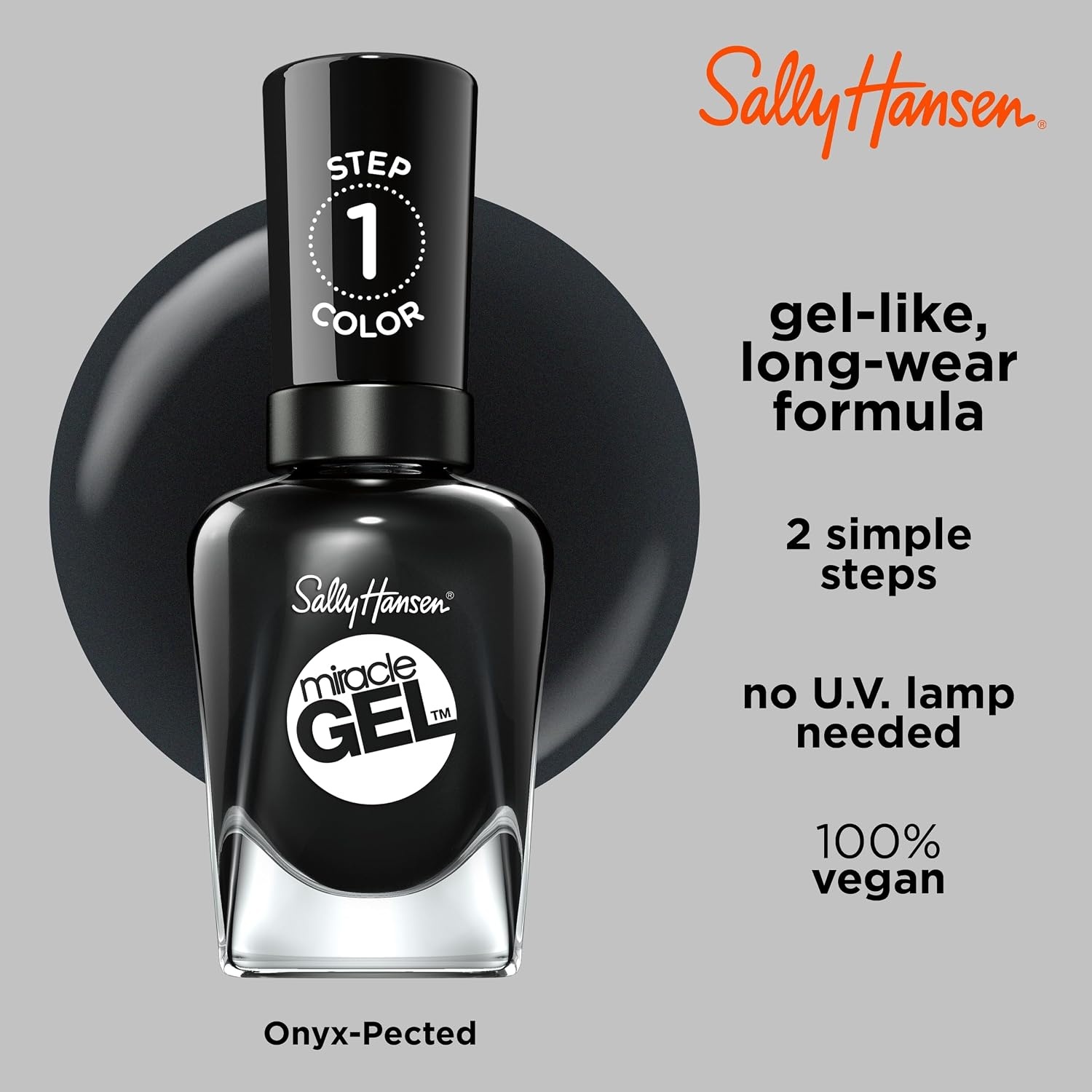 image:imageSally Hansen Miracle Gel Nail Polish Shade Slater Girl 809 05 Fl Oz Pack of 2849 Onyxpected