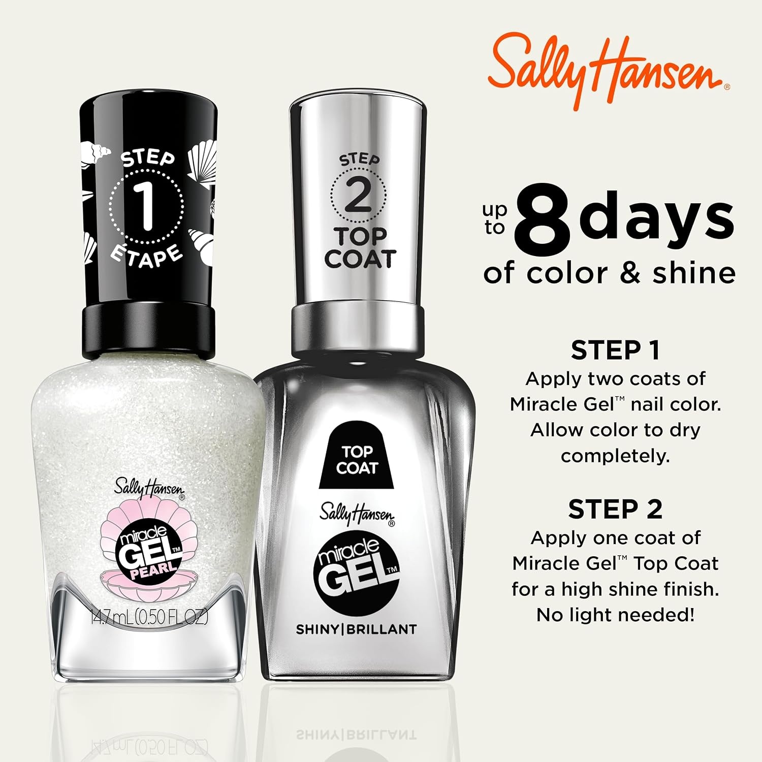image:imageSally Hansen Miracle Gel Nail Polish Shade Slater Girl 809 05 Fl Oz Pack of 2904 One of a Kind