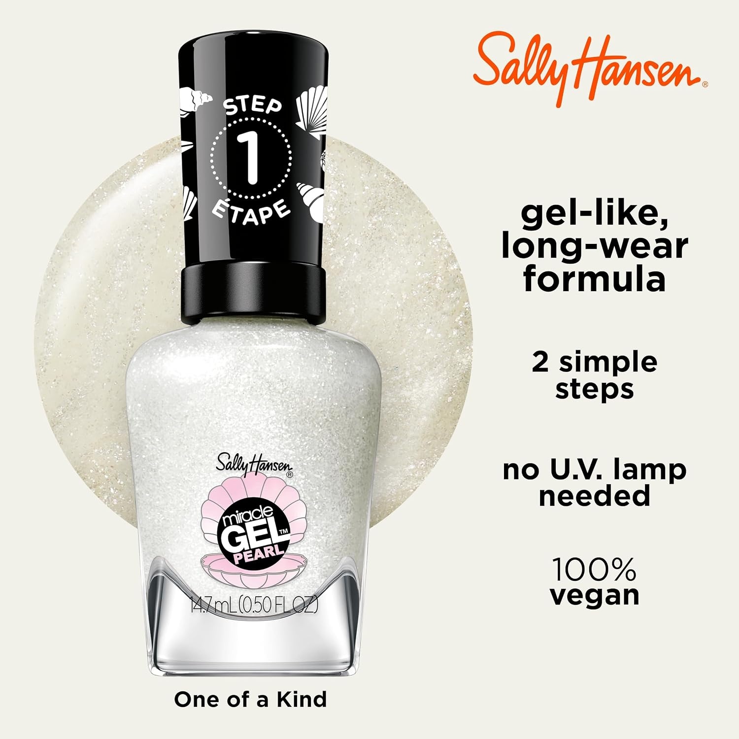 image:imageSally Hansen Miracle Gel Nail Polish Shade Slater Girl 809 05 Fl Oz Pack of 2904 One of a Kind
