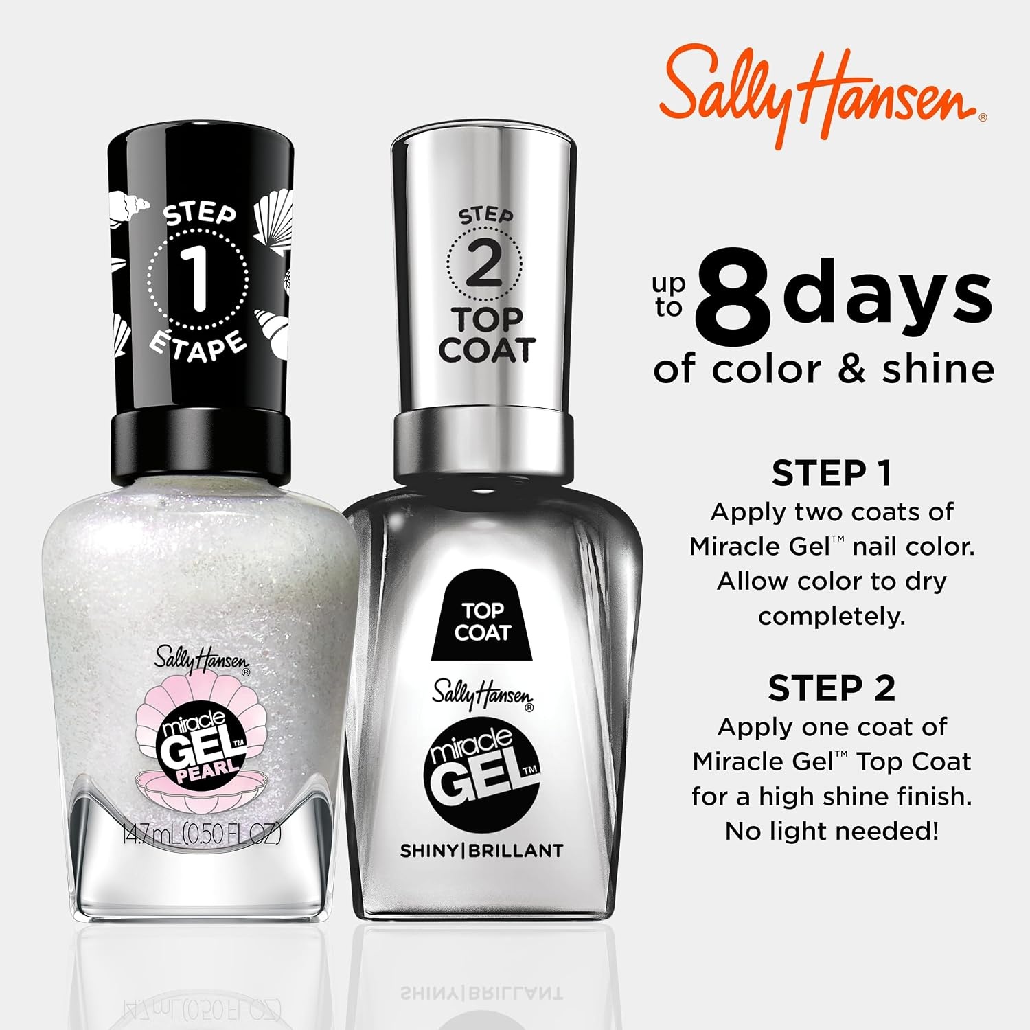 image:imageSally Hansen Miracle Gel Nail Polish Shade Slater Girl 809 05 Fl Oz Pack of 2909 Moonlight Mist