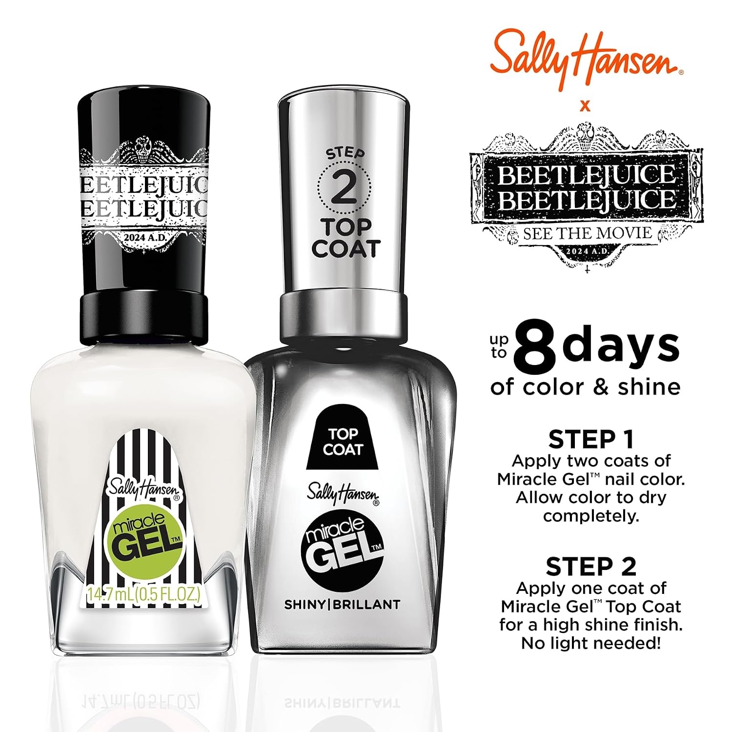 image:imageSally Hansen Miracle Gel Nail Polish Shade Slater Girl 809 05 Fl Oz Pack of 2928 Tombstone